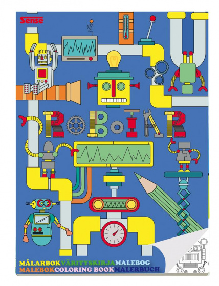 Haza Original kleurboek robot papier blauw