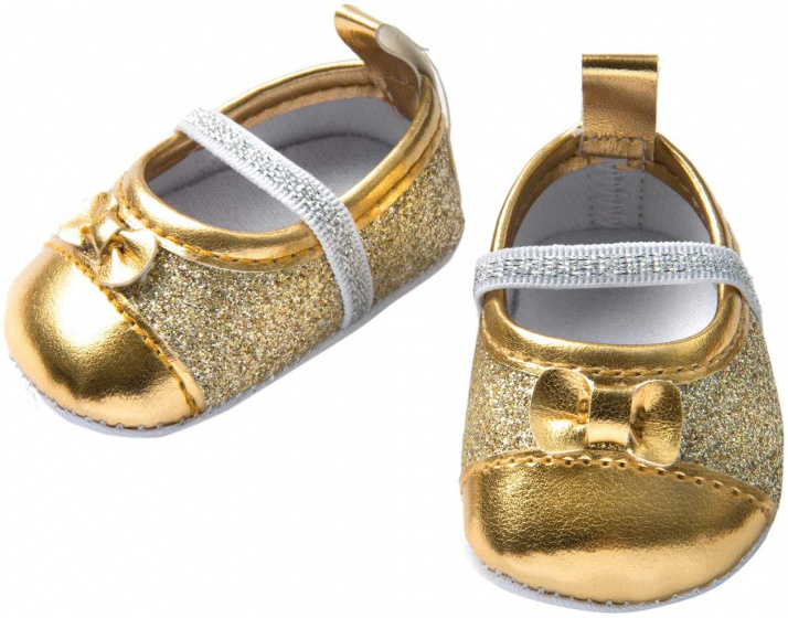Heless poppenschoenen ballerina glitter 30 34 cm polyester goud