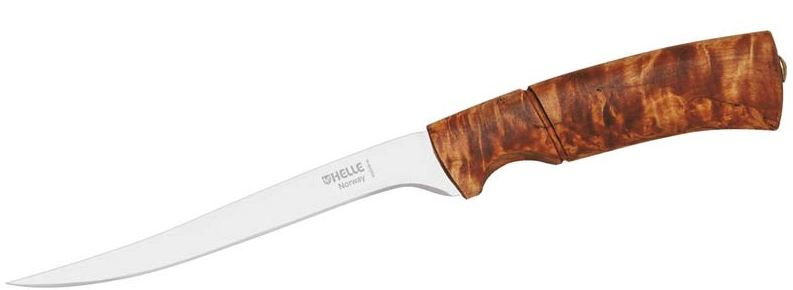 Helle lovecký nôž 27 cm nerez/drevo strieborný/hnedý 2-dielny