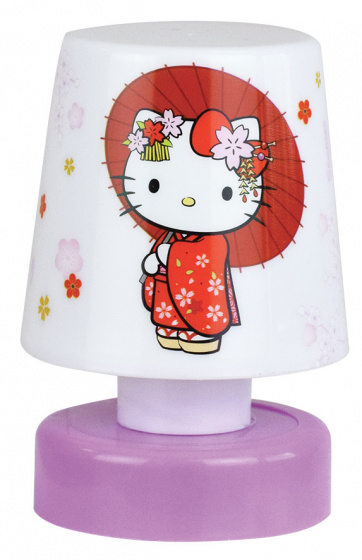 Hello Kitty nočné svetlo junior 7,5 x 11,5 cm biela/fialová/červená