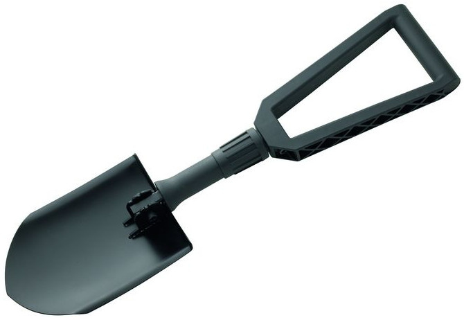 foldable shovel 59 cm steel black 2-piece