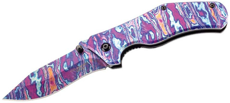 Herbertz vreckový nôž 18 cm nerez/hliník fialová/modrá/oranžová