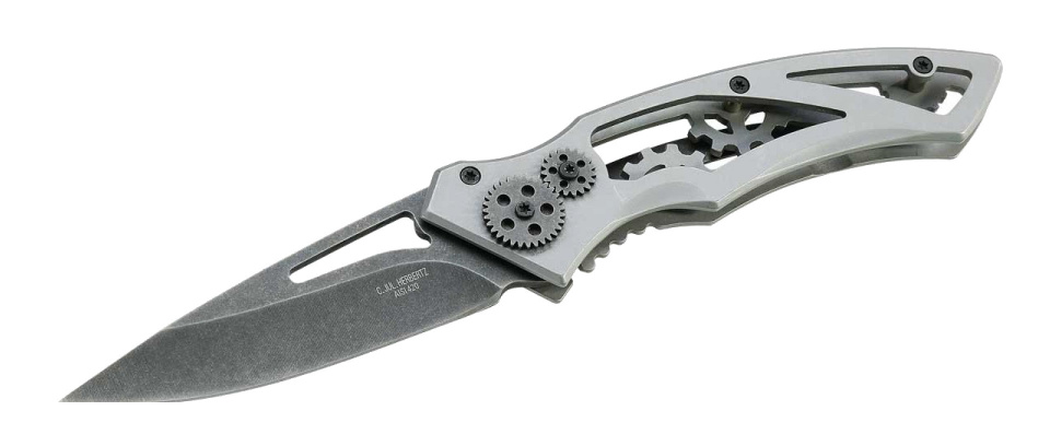 pocket knife 21 cm steel silver