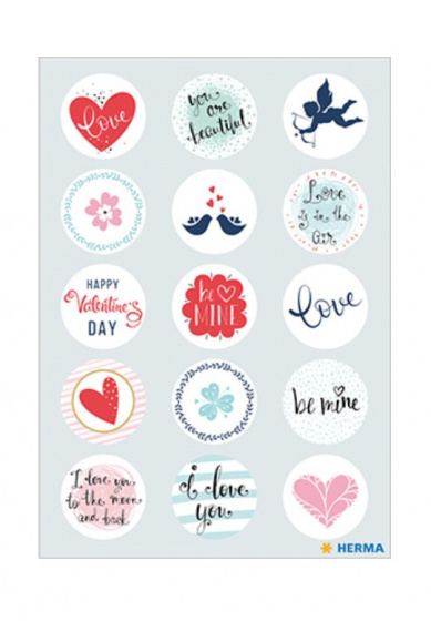 Herma stickers liefdesberichten meisjes 12 x 8,4 cm folie