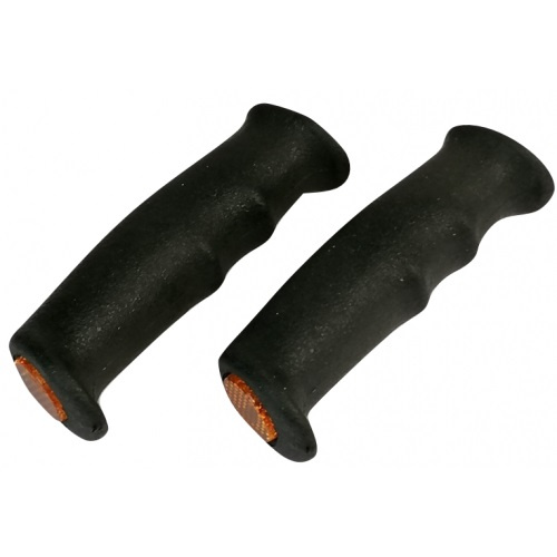 Herrmans handvatten ergo grip 120 mm zwart met reflectie