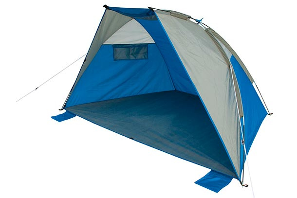High Peak plážový stan Bilbao 230 x 130 cm polyester modrý/sivý