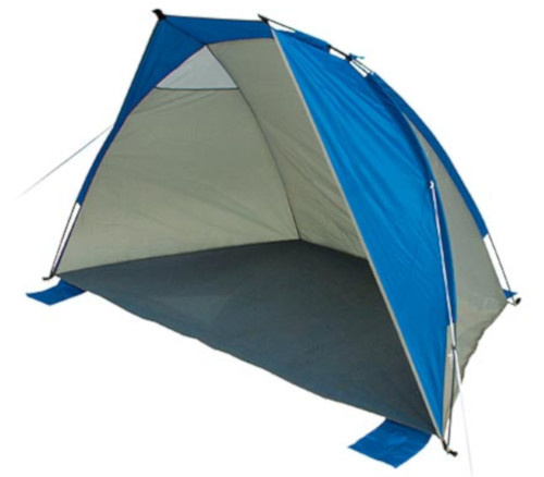 High Peak plážový stan Mallorca UV40 polyester 230 cm šedý/modrý