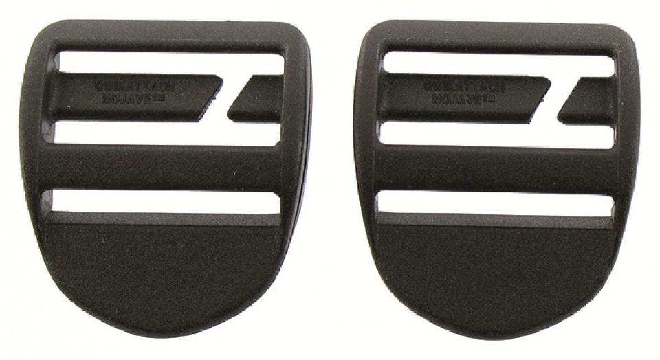 Highlander rebríkové spony 4 x 3 cm ABS 25 mm čierna 2 kusy