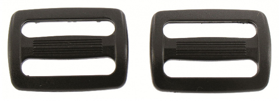Highlander rebríkové spony 3,5 x 2,5 cm ABS 25 mm čierna 2 kusy