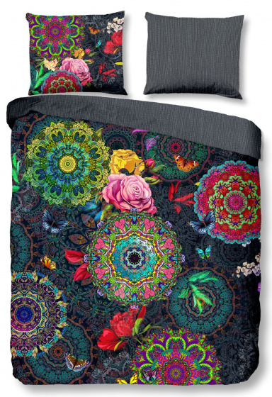 Hip dekbedovertrek Abbra 240 x 220 cm katoen antraciet Hip dekbedovertrek Abbra 240 x 220 cm katoen antraciet