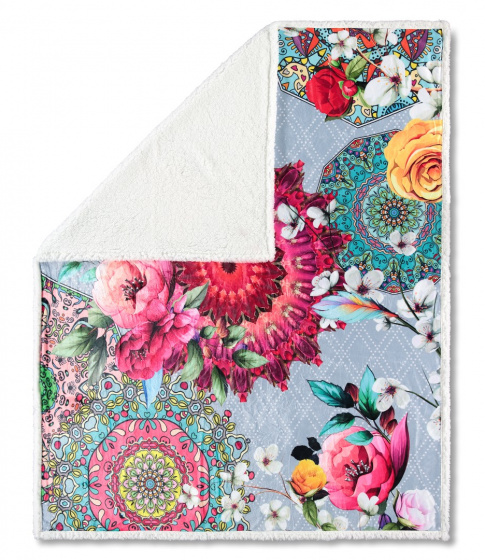 Hip pléd Siara 160 x 130 cm polyester biely