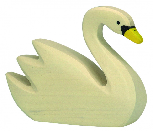 Wooden Swimming Swan