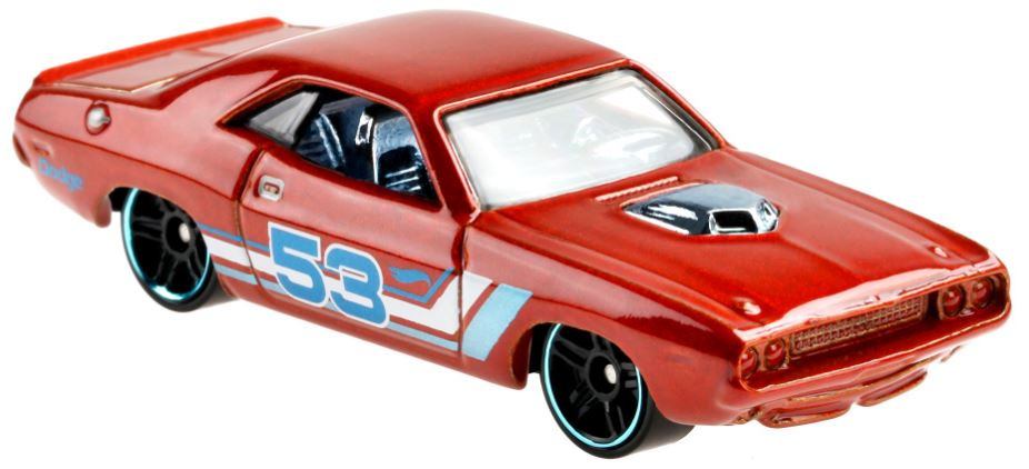 Hot Wheels car '70 Dodge Hemi Challenger 1:64 chrome red