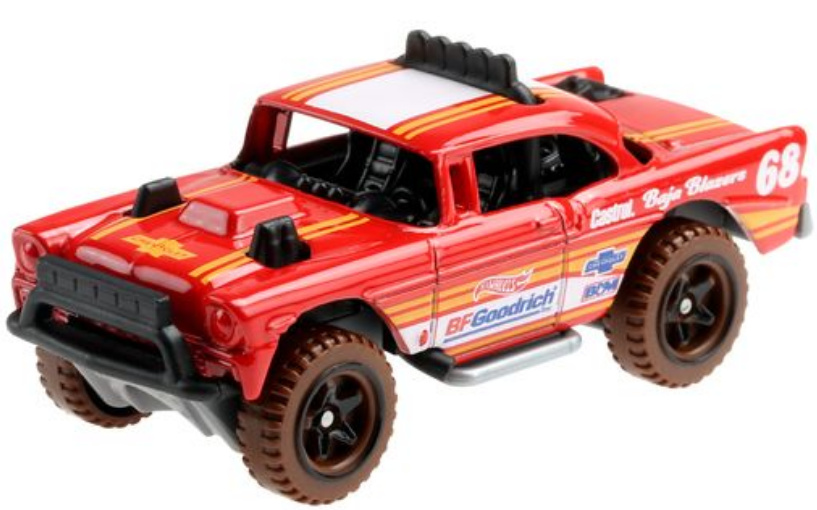 Hot Wheels auto Big-Air Bel-Air chlapci 1:64 červená/čierna