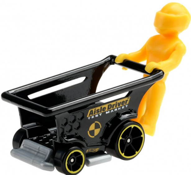 Hot Wheels auto Aisle Driver tlakový odliatok 1:64 čierna/žltá