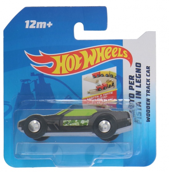 wooden car Free Wheel9 x 3 cm grey (F)