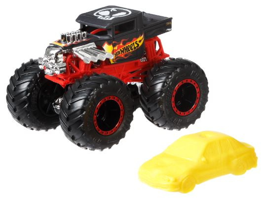 Hot Wheels monstertruck Bone Shaker 9 cm tlakovo odliaty červený 2-diel