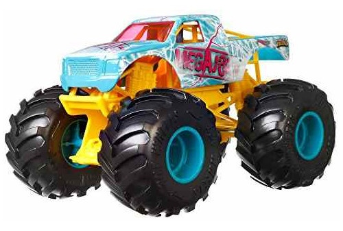 sample truck light blue/yellow 19 cm