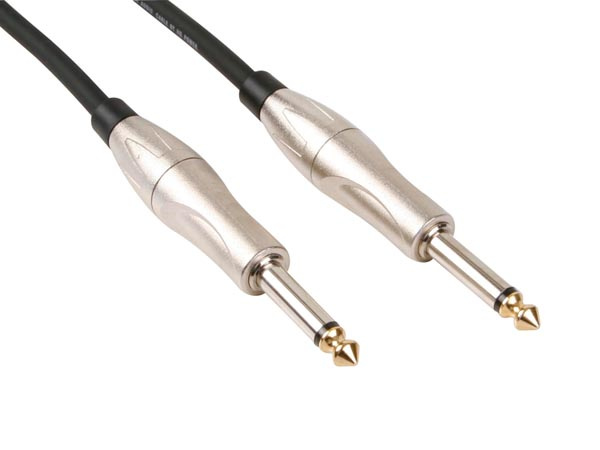 HQ-Power Hq power patchkabel jack 6,35 mm male 2 meter zwart