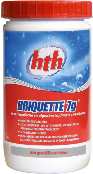 HTH chlórové tablety 1 kg biela/červená