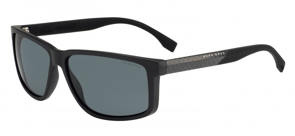 Hugo Boss slnečné okuliare 0833/Shwm/RA pánske polarizačné čierne/sivé