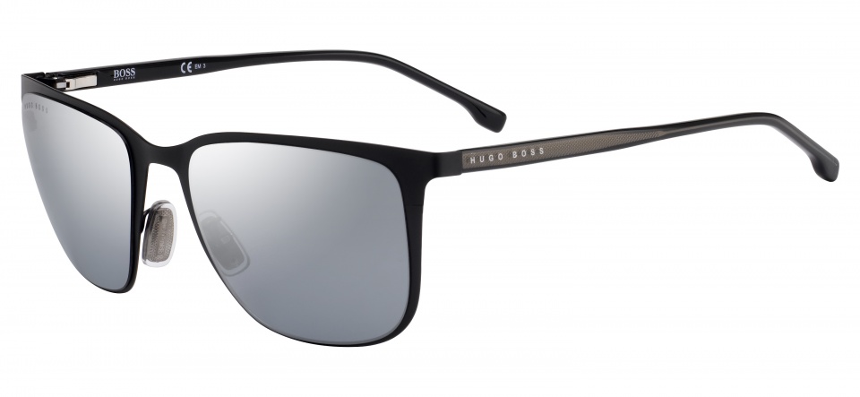 Hugo Boss slnečné okuliare 1062/F/S003/T4 pánske matné čierne/strieborné