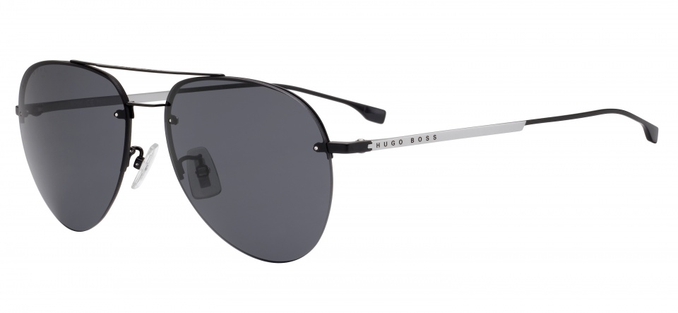 Hugo Boss slnečné okuliare 1066/F/S003/IR pánske matné čierne/sivé