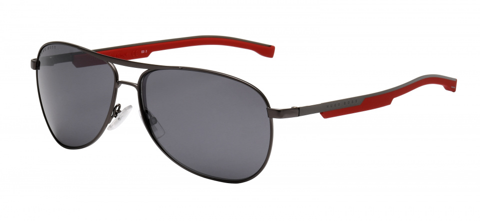 Hugo Boss slnečné okuliare 1199/S TI7/T4 pánske kat.3 čierne/strieborné