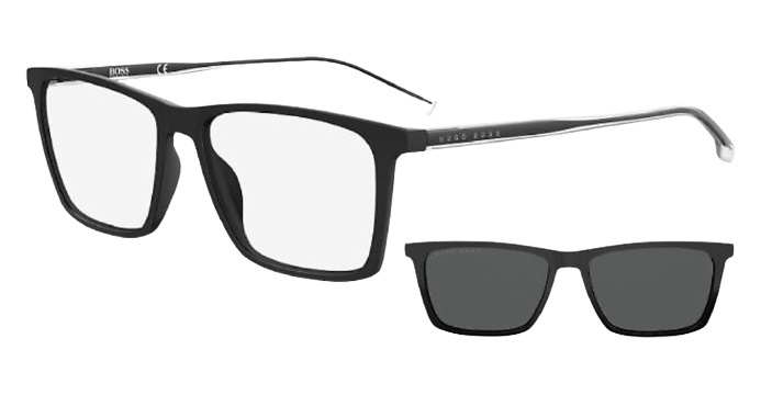 Hugo Boss slnečné okuliare 1151/CS pánske kat.3 obdĺžnikové čierne/sivé
