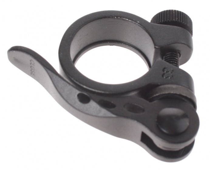 Hulzebos zadelklempen met snelspanner 34,9 mm aluminium zwart