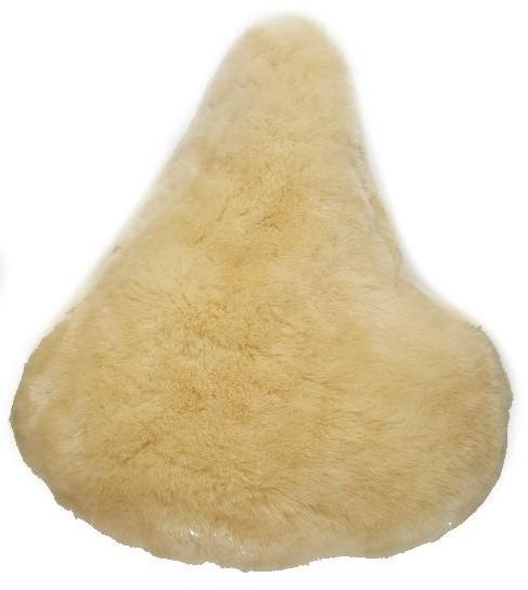 HZB zadeldek schapenvacht 30 x 24 cm leer beige