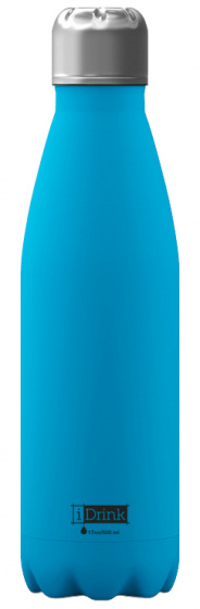 drinking bottle 650 ml stainless steel blue