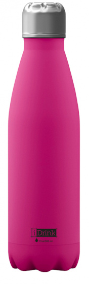 drinking bottle 650 ml stainless steel pink