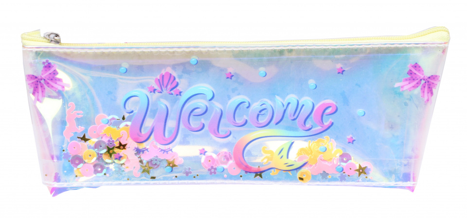 I-Total I total etui welcome meisjes 19 x 4 cm polyester geel