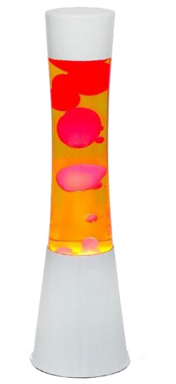 I-Total lávová lampa 40 x 11 cm sklo/hliník 25W biela/červená