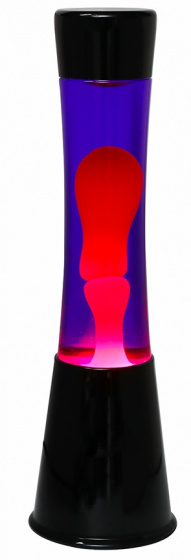 I-Total lávová lampa 40 x 11 cm sklo/hliník 25W čierna/fialová