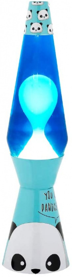 I-Total I total lavalamp panda 40 x 11 cm glas/aluminium 25w blauw