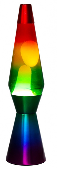 I-Total lávová lampa Regenboog 40 x 9,2 cm 30W sklo/oceľ