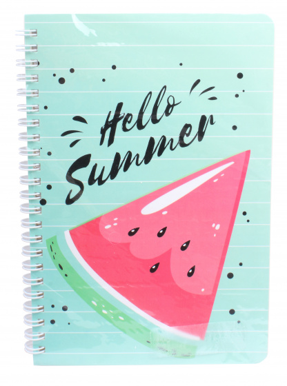I-Total I total notitieboek hello summer softcover a5 papier mintgroen