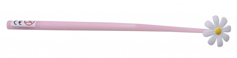 I-Total I total pen bloem meisjes 24 cm rubber roze/wit