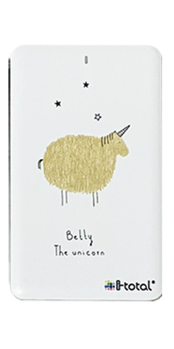 powerbank Betty 4000mAh 19,7 x 9,7 x 1,5 cm white