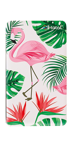 powerbank Flamingo 4000mAh 19,7 x 9,7 x 1,5 cm white/pink