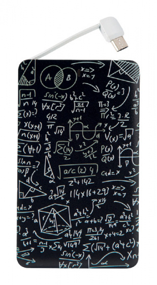 powerbank Math 4000mAh 19,7 x 9,7 x 1,5 cm black