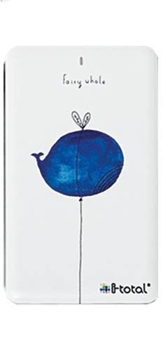 powerbank Whale 5000mAh 19,7 x 9,7 x 1,5 cm white