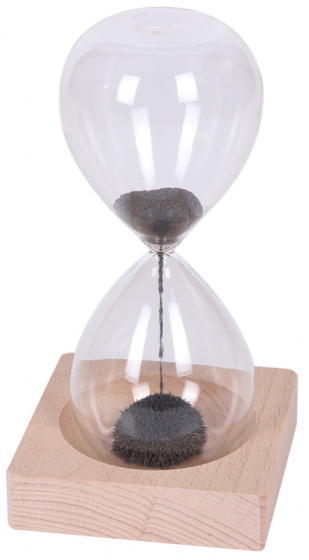 I-Total presýpacie hodiny magnetické 14 x 9 cm sklo/drevo priehľadné