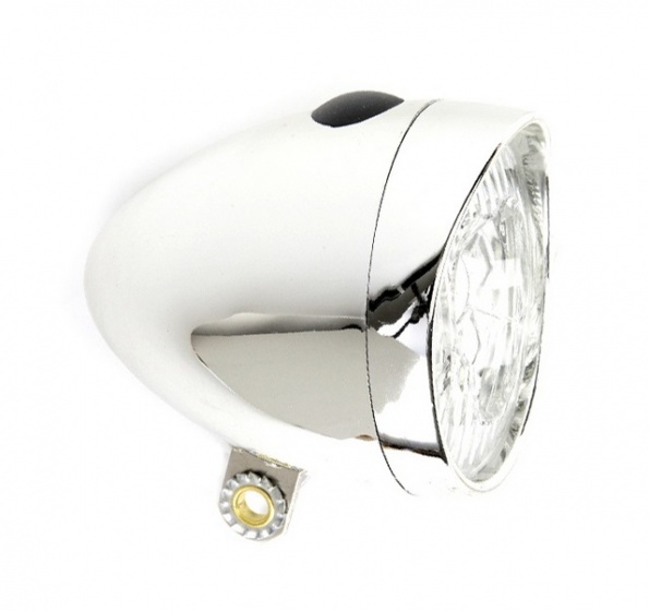Ikzi Light koplamp retro led batterijen zilver