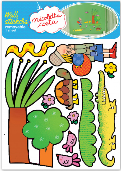 Nicoletta Costa muursticker jungle junior 50 x 70 cm vinyl groen