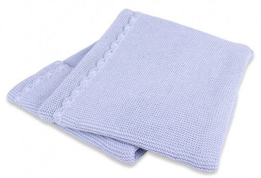 Interbaby detská deka Basic 75 x 100 cm bavlna modrá