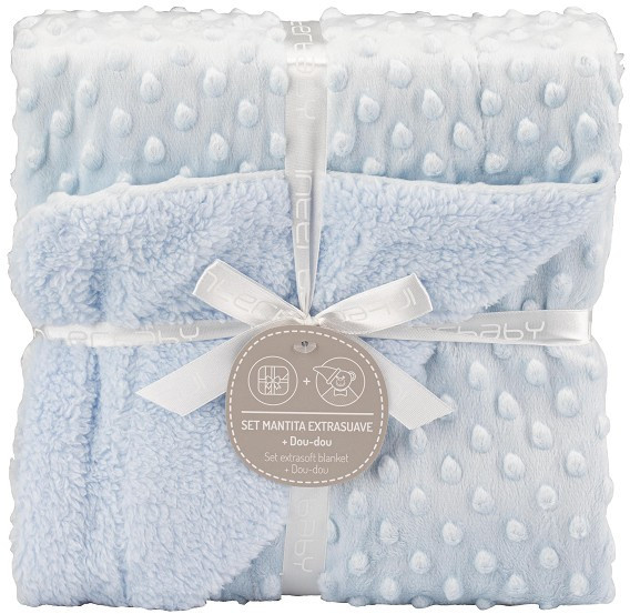 Interbaby detská deka Dou Dou 110 cm polyester modrá 2-dielna
