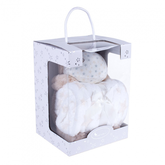Interbaby detská deka hroch 80 x 110 cm fleece béžová